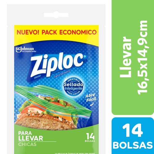 ZIPLOC BOLSA  LLEVAR CHICA 14UN (2085)