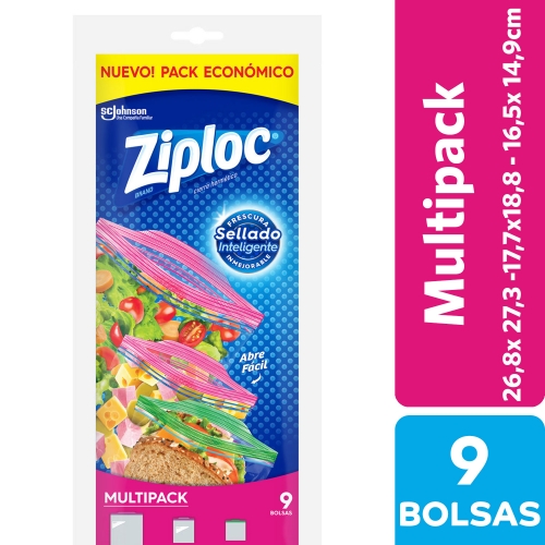 ZIPLOC BOLSA FREEZER MULTI PACK 9UN (2095)