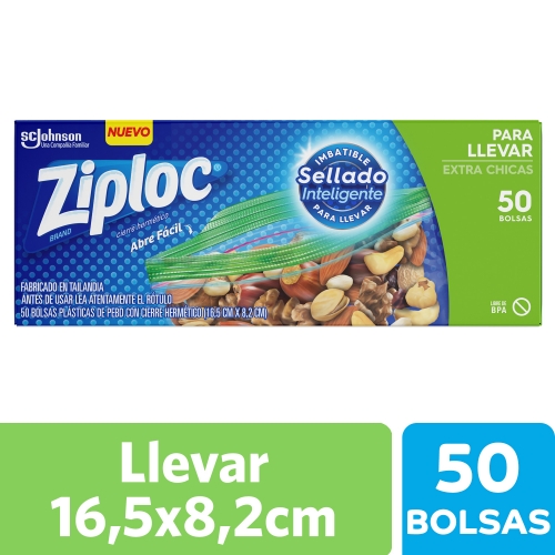 ZIPLOC BOLSA LLEVAR EXTRA CHICA 50UN (2091)