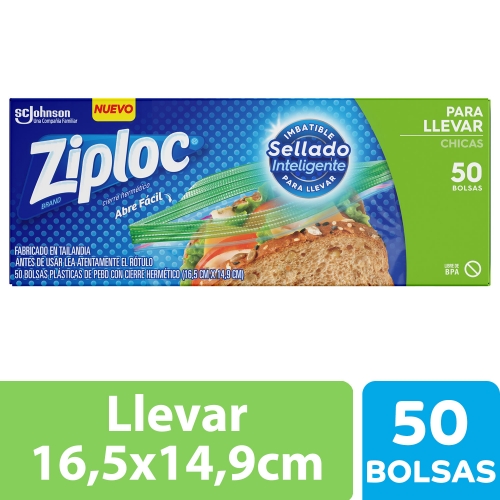 ZIPLOC BOLSA LLEVAR CHICA 50UN (2090)