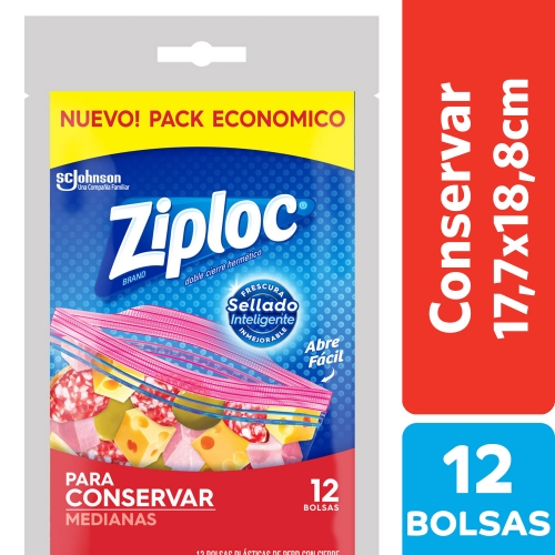 ZIPLOC BOLSA CONSERVA MEDIANA 12UN (2093)