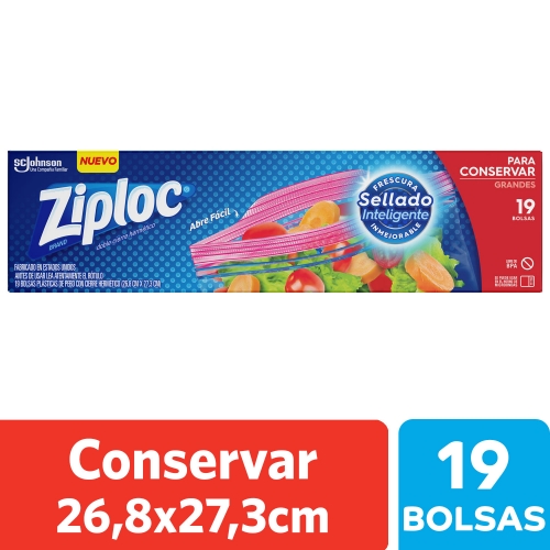 ZIPLOC BOLSA CONSERVA GRANDE 19UN (2094)