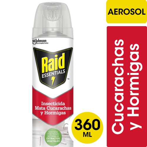 RAID AEROSOL ESSENTIALS MATA CUCAR Y HORM 360 ML (1140)