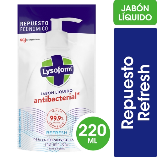 LYSOFORM JABON LIQUIDO REFRESH REP 220 ML (3006)