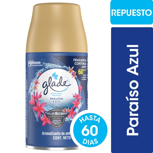 GLADE AUTOM REP PARAISO AZUL 270ml (1133)