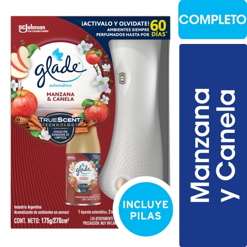 GLADE AUTOM FULL MANZANA CANELA 270ml (1136)