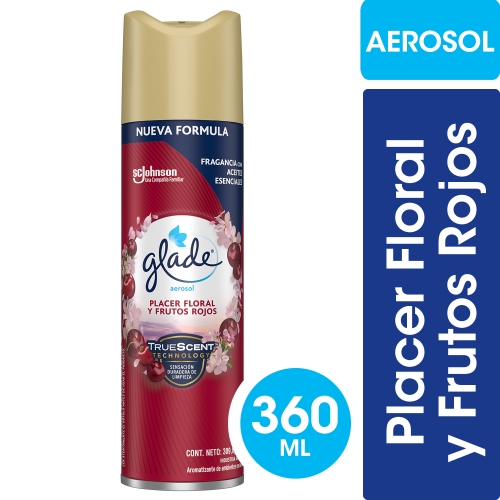 GLADE AEROSOL P. FLORAL Y F. ROJOS 360ML (702)